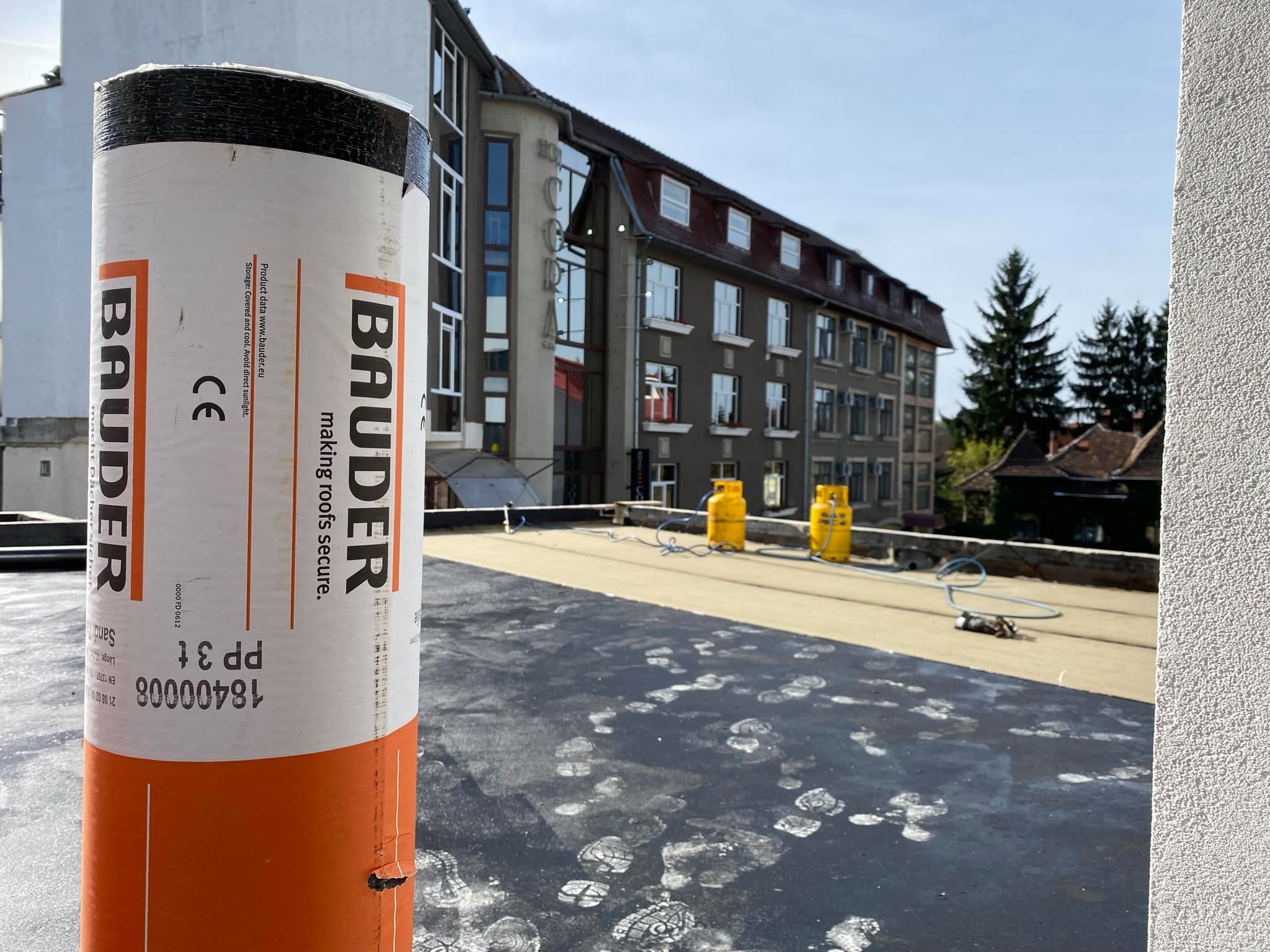 Terasă necirculabilă — hidroizolație cu membrană bituminoasă